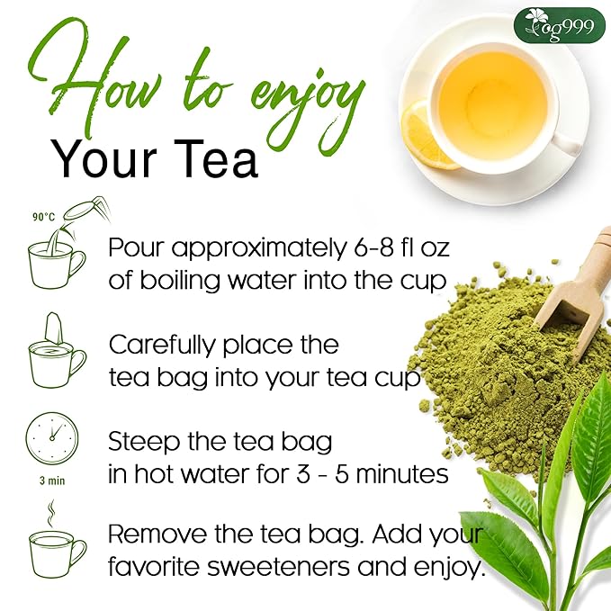 TOG999, Premium Matcha Green Tea Bags | 120 Count | Blend of Sencha, Green Tea, Spearmint & Orange Slices – Refreshing Flavor, Naturally Vibrant, No Gluten. Vegan.