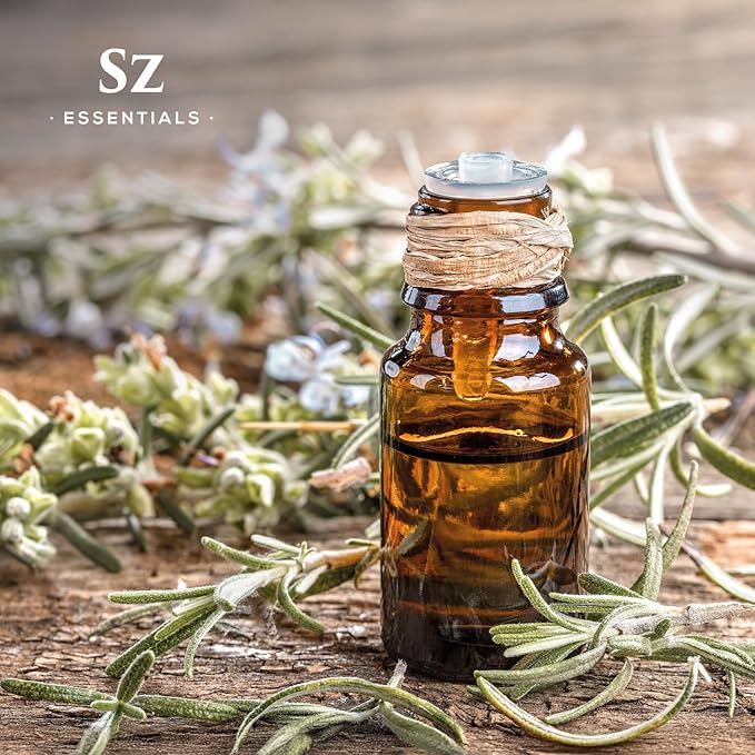 Rosemary Essential Oil - 100% Pure, Natural and Undiluted - Extracted from Fresh Rosemary Organically grwon in High Altitude- Fresh & Herbal Scent with Earthy Overtones - Vegan - 0.17oz