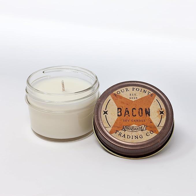 Bacon 4 Oz Scented Soy Aromatherapy Candle w/Jar