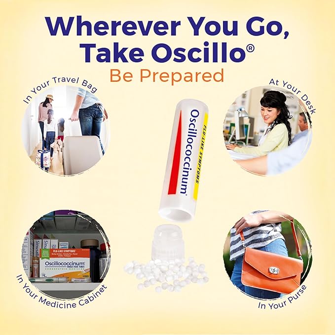 Boiron Oscillococcinum for Relief from Flu-Like Symptoms of Body Aches, Headache, Fever, Chills, and Fatigue - 6 Doses