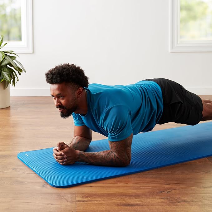 Amazon Basics Extra Thick Exercise Yoga Mat with Carrying Strap