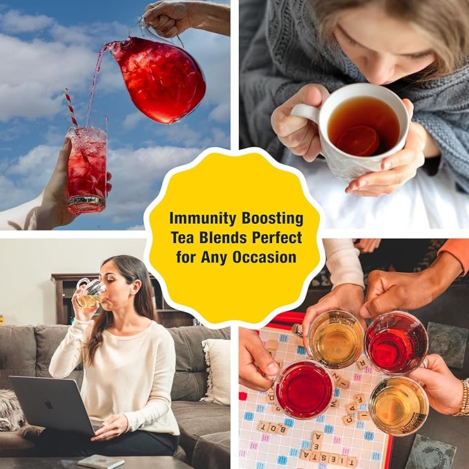 Tiesta Tea - Fireberry Cranberry Hibiscus Loose Leaf Tea, Premium Caffeine-Free Rooibos Blend, Brew Hot or Iced, Makes Up to 250 Cups, 16oz Bulk Pouch & 5oz Refillable Tin Set