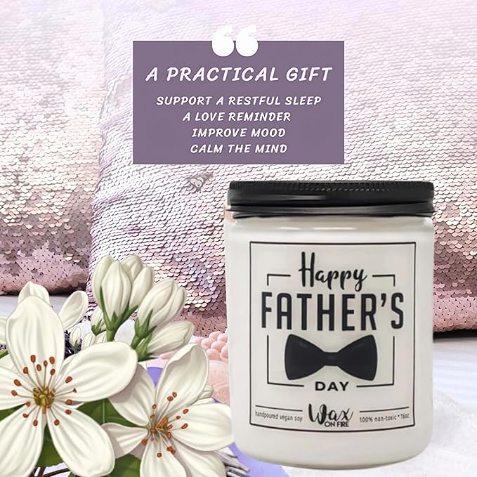 Fathers Day Gifts from Daughter & Son, Mens Gifts, Father’s Day Gifts. Funny Dad Birthday Gifts, Unique Birthday Gifts for Men, Gifts for Dad, 9oz Scented Candles, Vanilla Soy Candle