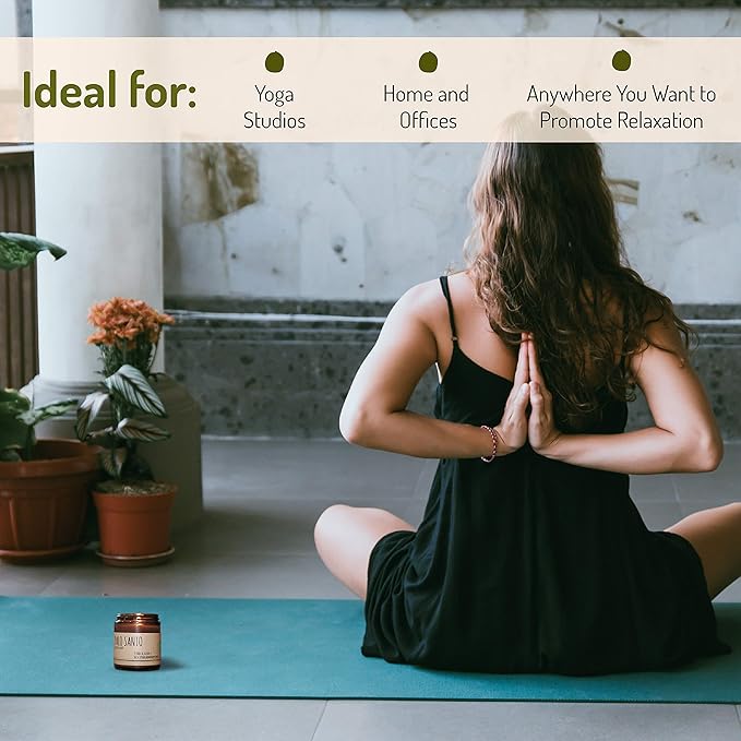 Palo Santo from Ecuador and Greek Sage Essential Oils Aromatherapy Natural Soy Wax Candle for Home Cleansing Blessing Handcrafted in USA 9oz Gift Ready Free Palo Santo Included.