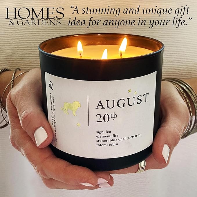 January 11th Personalized Zodiac Candle | Inspirational Astrology Reading and Daily Affirmation for Your Birthdate | Handmade Capricorn Candles | Astrology Birthday Gifts for Women
