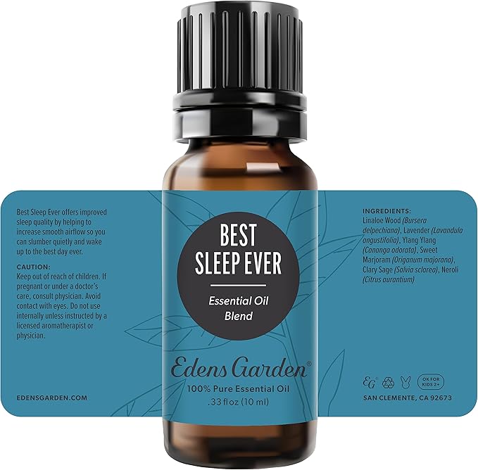Edens Garden Best Sleep Ever Essential Oil Blend- 100% Pure Premium Grade, Undiluted, Natural, Therapeutic, Aromatherapy, The Best for Diffusing, Skin, Candle, Humidifiers 10 ml (.33 fl oz)