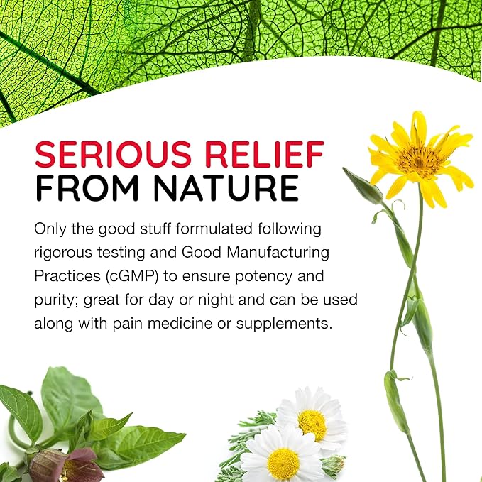 MediNatura T-Relief Arnica +12 Natural Actives - Whole Body Fast-Acting Formula for Women & Men - 100 Tablets