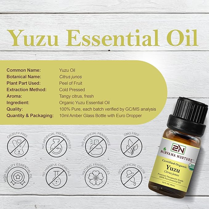 Yuzu Essential Oil USDA Certified Organic, 100% Pure Natural Premium Grade, Undiluted