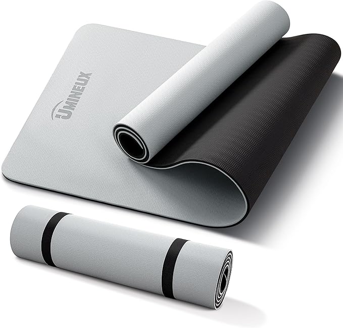 UMINEUX Extra Thick Yoga Mat, 10MM (2/5") Yoga Mat Non Slip, POE Yoga Mats for Women Men, 72"x24", Great for Workout, Yoga, Pilates, Fitness & Floor Exercises