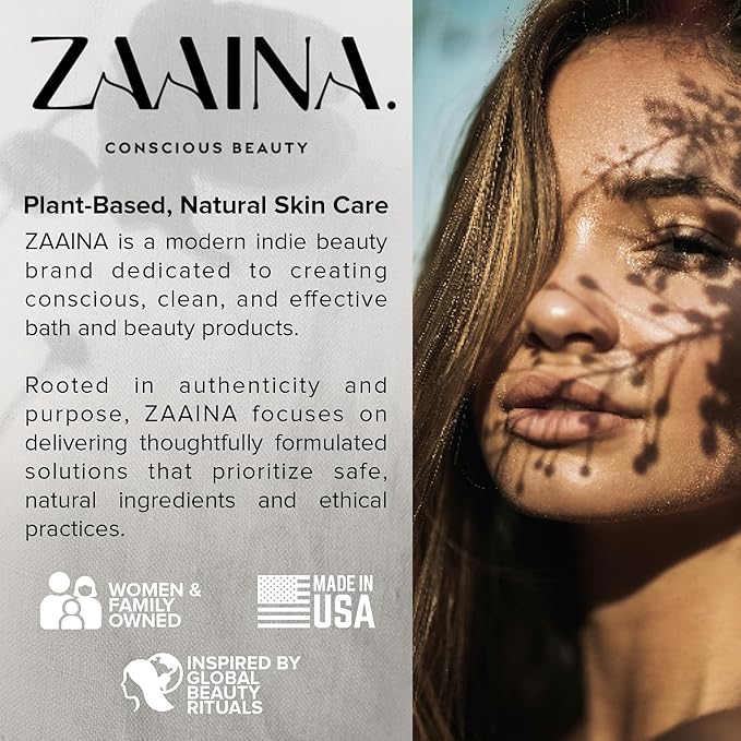 ZAAINA Extra Glow Face Serum - Natural Facial Oil for Radiant Glass Skin - Hydrating Vitamin E Ayurvedic Daily Moisturizer for Dry & Sensitive Skin - Non-Greasy & Lightweight - 1 oz