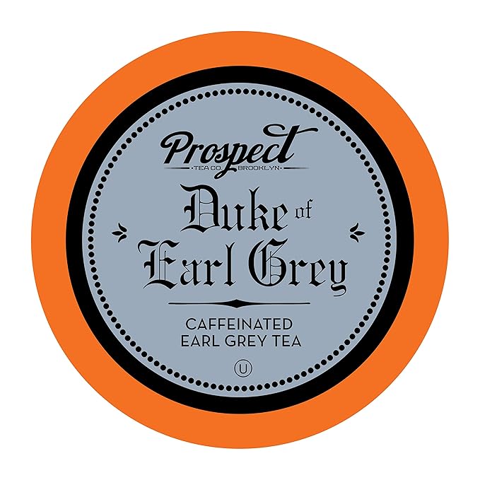 Prospect Tea Co. Duke Of Earl Grey Tea Pods Compatible with K Cup Brewers Including 2.0, 40 Count