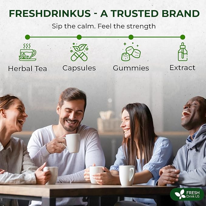 FreshDrinkUS, Premium Wormwood Tea - 135 Tea Bags - Handcrafted Herbal Blend, Caffeine-Free – Smooth Taste & Naturally Refreshing.