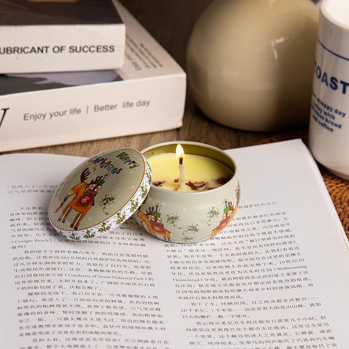 4PCS Scented Candle Set (Lavender, Lemon, Rose, Freesia)– Soy Wax Aromatherapy Candles for Home,Women’S for Yoga, Bath, Relaxation and Stress Relief Candle Set