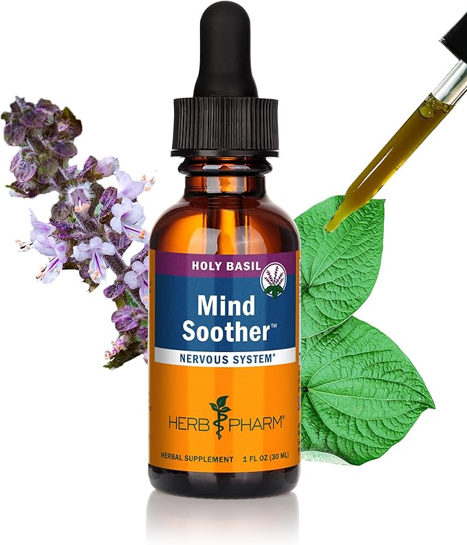 Herb Pharm Anxiety Soother Liquid Herbal Formula with Kava Extract and Holy Basil Essential Oil for Mild and Occasional Anxiety Support* - 1 Ounce