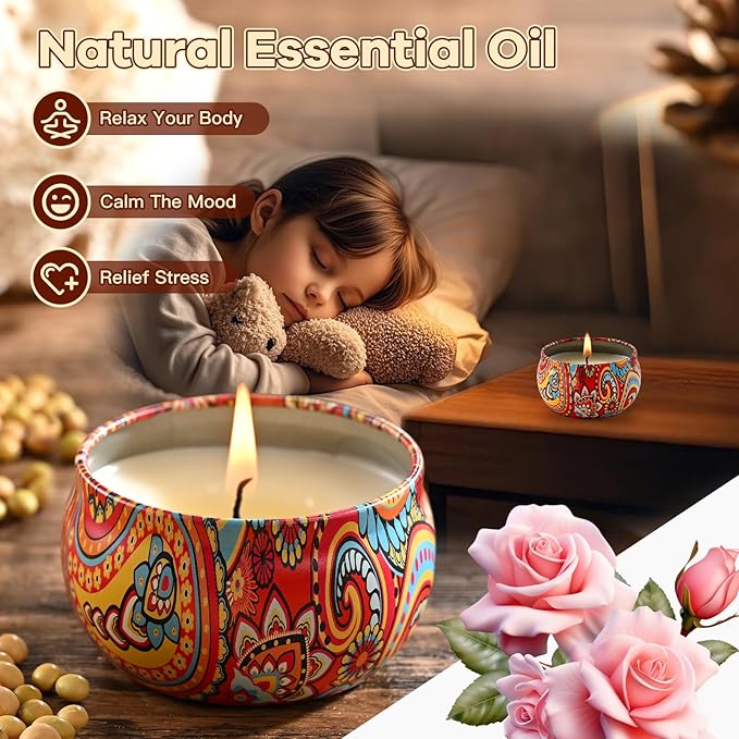 Scented Candles Gift Set, 12 Pack Candle for Home Scented, Candles Clearance with Gift Box, Aromatherapy Non Toxic Candle for Men, Women, Friends Birthday, Mother's Day