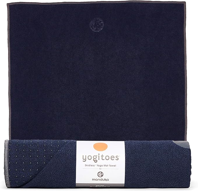 Manduka Yogitoes Hot Yoga Mat Towel - 71" | Moisture Activated Grip | Patented Silicone Nubs | Highly Absorbent, Durable & Easy Care | Made from Recycled Materials | 71 x 24 Inches