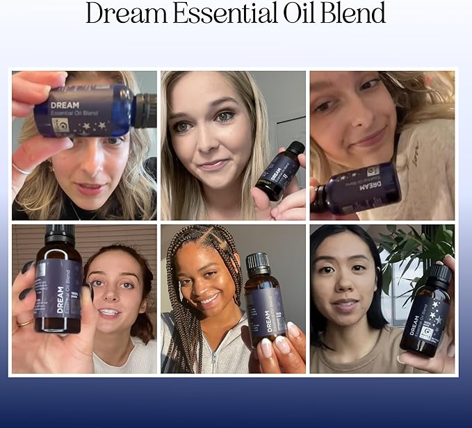 Sleep Essential Oil Blend for Diffuser - Dream Essential Oils for Diffusers Aromatherapy and Relaxation with Clary Sage Ylang-Ylang Roman Chamomile and Lavender for Sleep Time Support (1 Fl Oz)