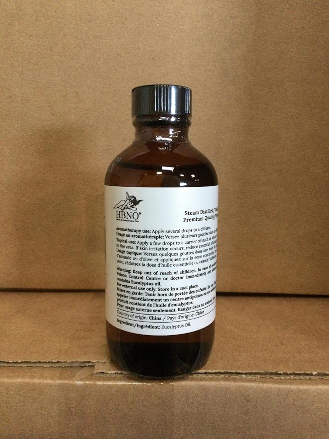 HBNO California Bottled Eucalyptus Essential Oil for Diffuser 4 fl oz (120ml) - Perfect Eucalyptus Oil Essential Oil for Aromatherapy & DIY