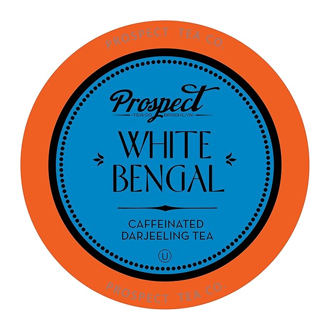 Prospect Tea Co. White Bengal Darjeeling Tea Pods Compatible with K Cup Brewers Including 2.0, 40 Count