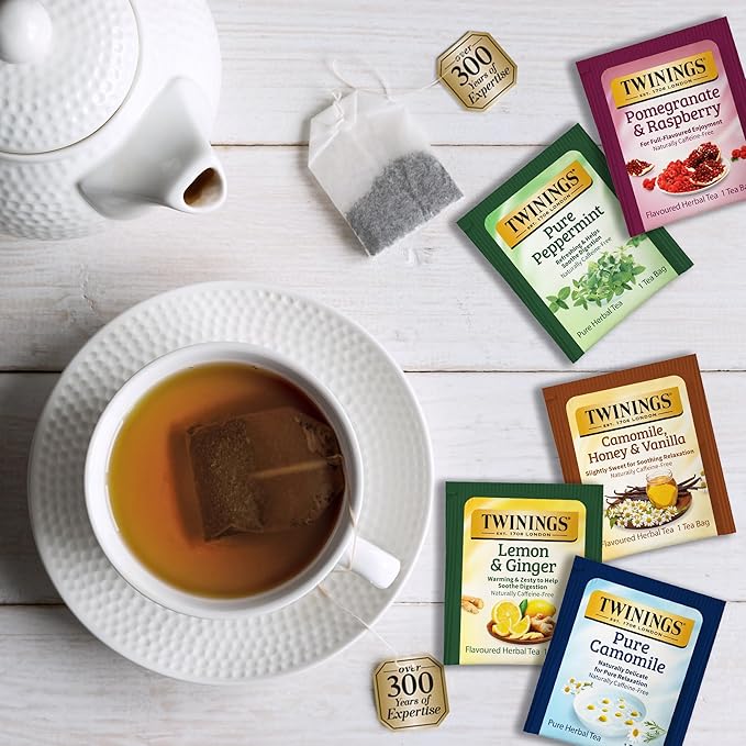 Twinings Tea Herbal Variety Gift Box, Naturally Caffeine-Free (Pack of 40) 13 Flavors – Perfect Gourmet Tea Sampler Gift Set