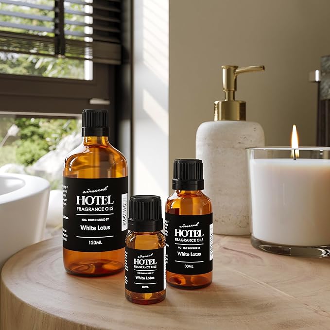 AirScent Hotel Diffuser Oil No. 1042 Inspired by The White Lotus Hotel Scent - Premium Fragrance Oil for Ultrasonic and Waterless Diffusers and Crafting - 10 mL, 0.34 fl oz Glass Bottle with Dropper