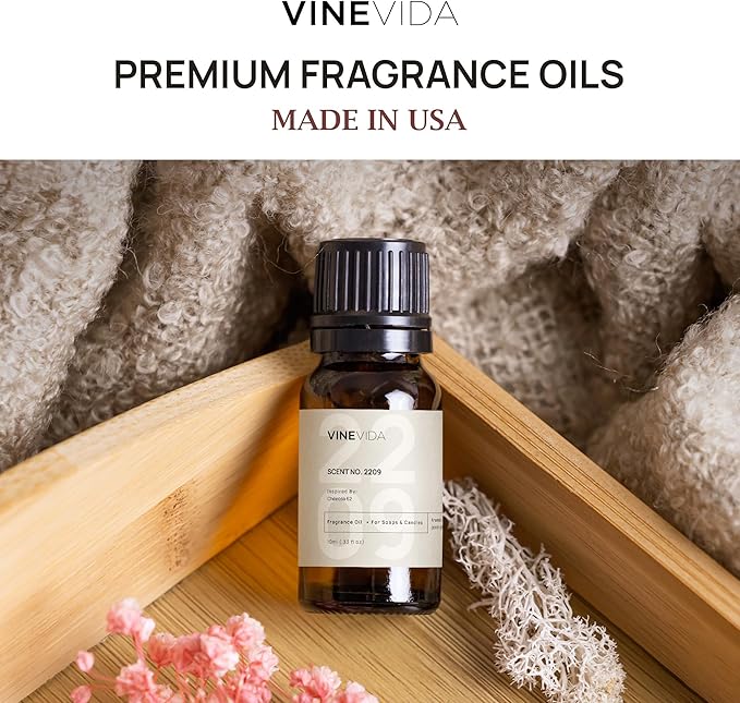 VINEVIDA Scent NO. 1313 Fragrance Oil - 10mL - Inspired by: Labdanum 18 Fragrance Oil for Candle Making - Made in USA Candle Scents Scents for Soap Making