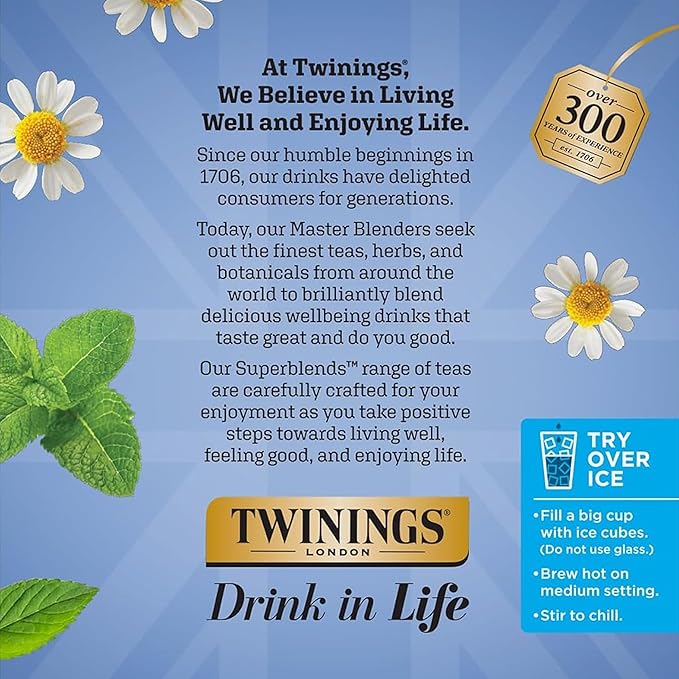 Twinings Sleep Herbal Tea K-Cup Pods for Keurig, 24 Count (Pack of 1), Formerly Nightly Calm, Camomile, Spearmint, & Lemongrass, Naturally Caffeine-Free, Enjoy Hot or Iced
