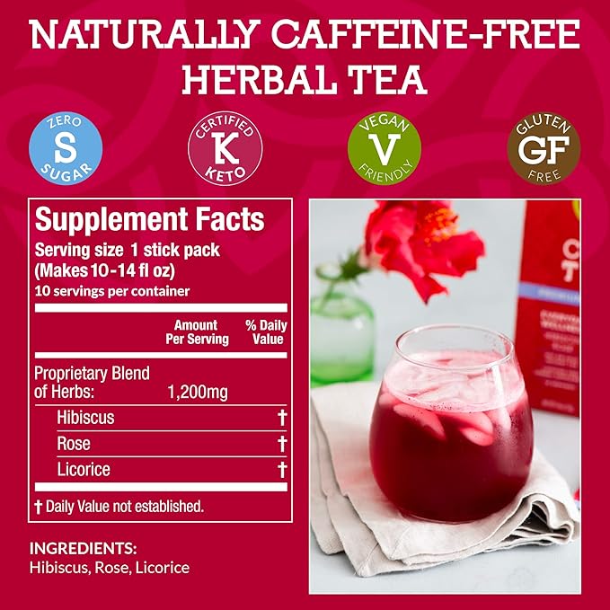 Cusa Tea & Coffee | Everyday Wellness Herbal Tea | Premium Caffeine Free Instant Tea | Hot & Iced Tea with No Added Sugar (30 Single Servings)