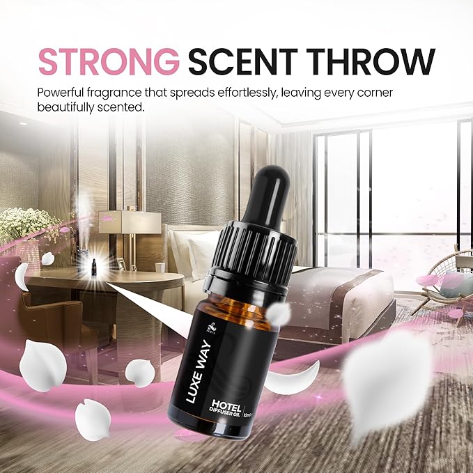Luxe Way Diffuser Oils | 10ml Oil Diffuser Essential Oils | Versatile and Mess-Free | Hotel Essential Oils for Diffuser by Perfa