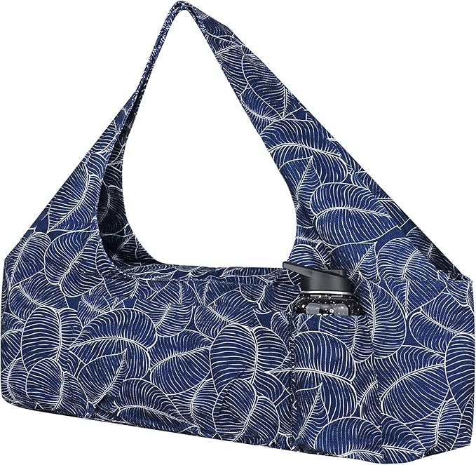 jswuffx Large Yoga Mat Bag Yoga Bags and Carriers Fits All You Stuff Yoga Tote Bag with Yoga Mat Strap, Elastic Pockets and Zipper Pockets