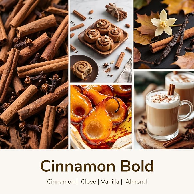 Goodpick Cinnamon Bold Scented Soy Candle, 22oz Long Burning 120H, Warm Spicy Vanilla Clove Gourmand, Home Aromatherapy Candles