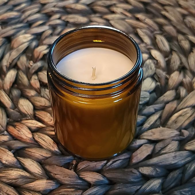Arctic Wicks Scented Coconut Beeswax Candles | Coconut Beeswax Non Toxic Candle 9oz Amber | Farmhouse Candles Non-Toxic Clean Burn 100% USDA Certified Biobased (Pumpkin Spice Latte)
