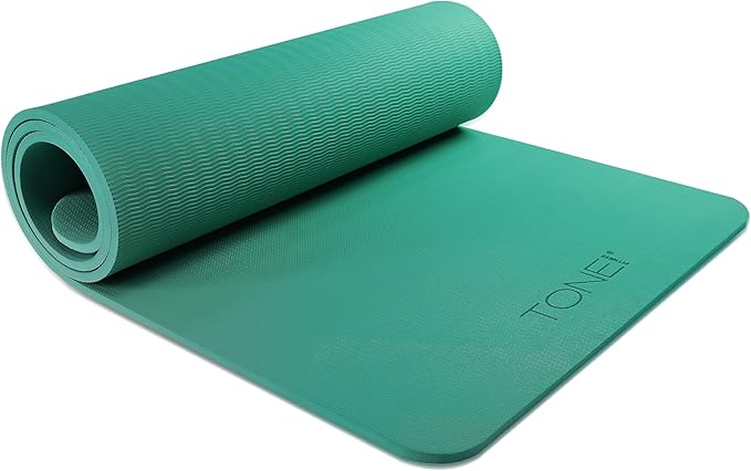 TONE Fitness Hanging Yoga Mat, Pilates Mat, Exercise Mat for Home Workouts with Carry Strap | V Pattern | Multiple Colors