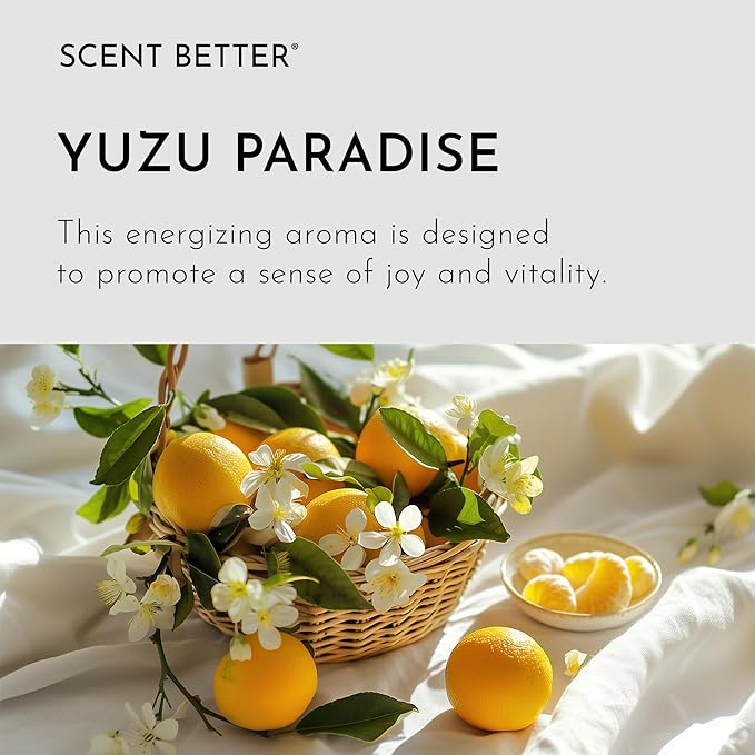Scent Better Yuzu Paradise Aroma Essential Oil Blend: an Aromatherapy Blend of Yuzu, Citrus, and Bamboo for Ultrasonic Diffusers & Nebulizers (2 Fl Oz, 60 mL)