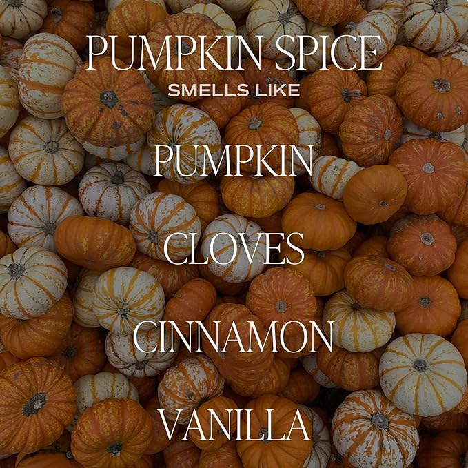 Sweet Water Decor Pumpkin Spice Candle - Fall Candles with Pumpkin, Clover, Cinnamon & Vanilla Scent for Home - Autumn Candle with 40 Hours Burn Time - 9Oz Black Lid Amber Jar Pumpkin Soy Candles