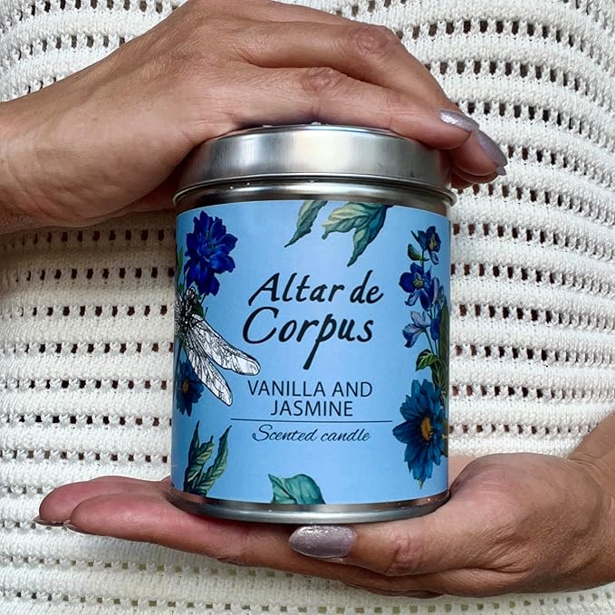 14 Oz Strong Scented Candles Long Lasting – Vanilla Jasmine Candle - High End Luxury Candles for Home - Cute Candles for Women - Soy Wax Premium Blend - Decorative Candle for Men Gifts