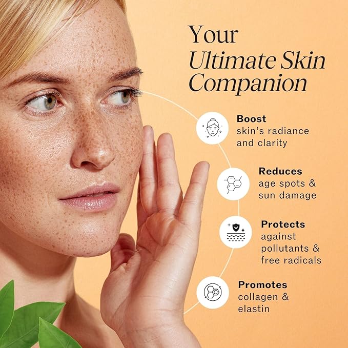 LilyAna Naturals Vitamin C Serum for Face with Hyaluronic Acid and Vitamin E, Anti Aging Serum, Reduces Age Spots and Sun Damage, Promotes Collagen and Elastin (1oz)