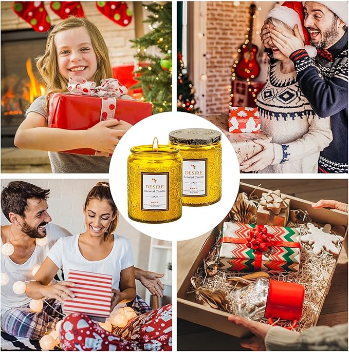 Aroma Baltic Amber Petite Candle Jar - 50-Hour Burn Time | 7.5oz Soy Wax Candles | Long-Lasting | Stress Relief | Fresh Home Fragrance | Gift Set for Women