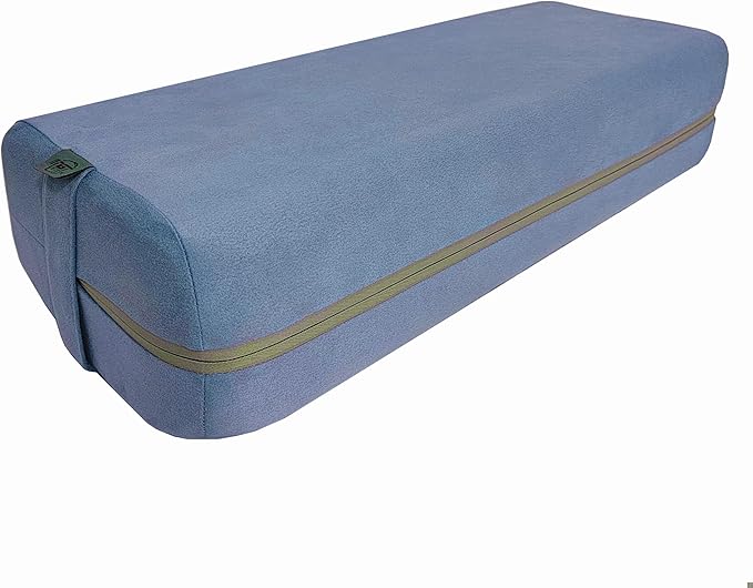 NGT new guide steps Yoga Bolster Pillow for Meditation and Support - Rectangular Yoga Cushion Foam Wedges Washable Suede Pillowcase for Men and Women with Carry Handles.…