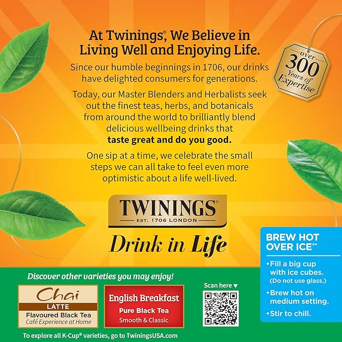 Twinings Irish Breakfast Black Tea 72 K-Cup Pods for Keurig, 12 Count (Pack of 6), Robust, Strong, Bold Flavour, Caffeinated, Enjoy Hot or Iced