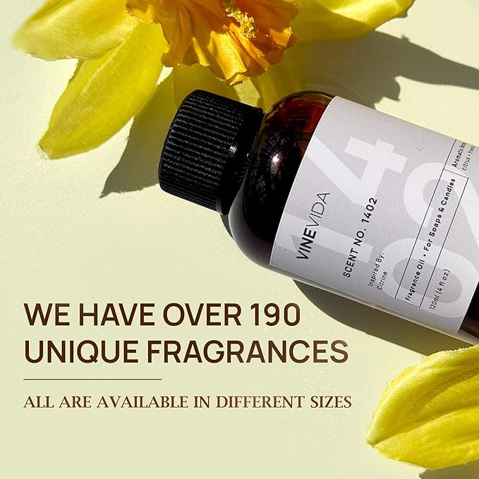 VINEVIDA Scent NO. 3504 Fragrance Oil - 120mL (4oz) - Inspired by: Guilty Platinum (Women) Fragrance Oil for Candle Making - Made in USA Candle Scents Scents for Soap Making