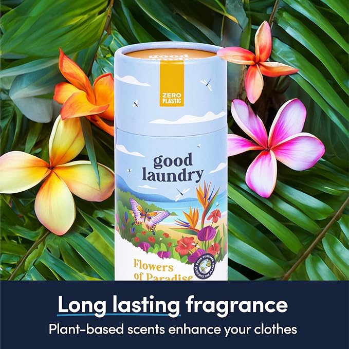Good Laundry Scent Booster Beads - Flowers of Paradise Laundry Fabric Softener Bead – Eco-Friendly Laundry Bead - Scent Booster for Long-Lasting Freshness, Scent Beads for Clothes - 7oz - USA Based