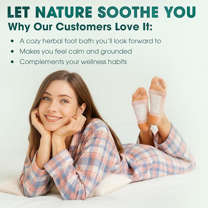 Lavitali, Bamboo Vinegar Foot Pads | 30 Pieces | Odor Control, Relaxation, Keep Warm for Soles | Breathable, Daily Natural Herbal Pads