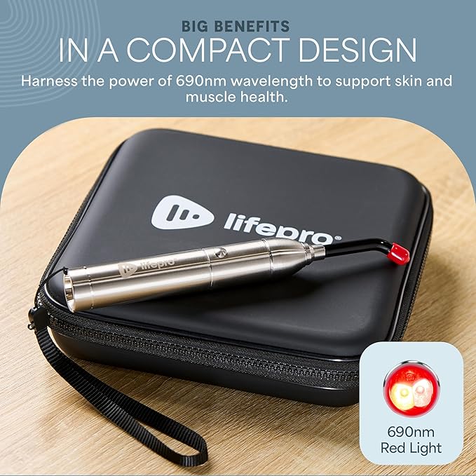 Lifepro Infrared & Red Light Therapy for Body Joints & Muscles Wellness Support, Portable Red Light Therapy Device, Near Infrared Light Therapy for Body & Face - Use 3 wavelengths