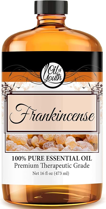 Oil of Youth Frankincense Essential Oil – Pure Frankincense Oil for Aromatherapy, Calming, Relaxing, Diffuser (16oz Bulk)