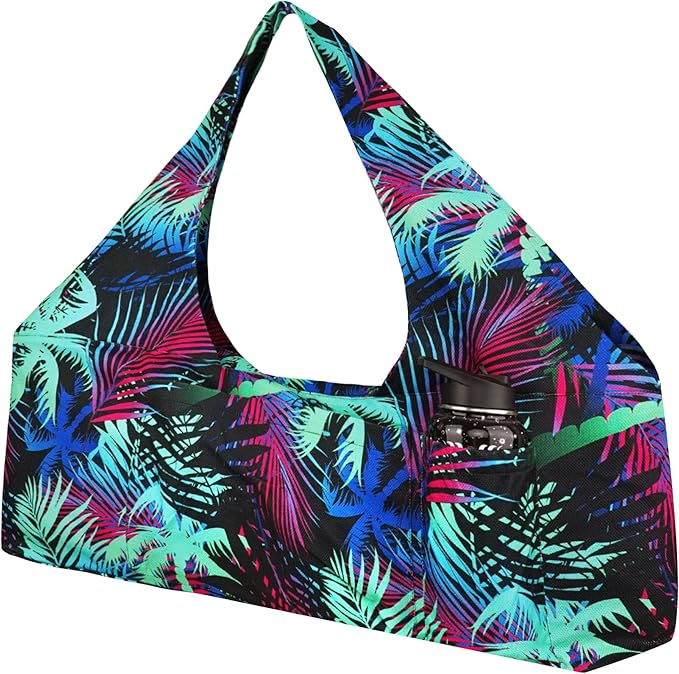 jswuffx Large Yoga Mat Bag Yoga Bags and Carriers Fits All You Stuff Yoga Tote Bag with Yoga Mat Strap, Elastic Pockets and Zipper Pockets