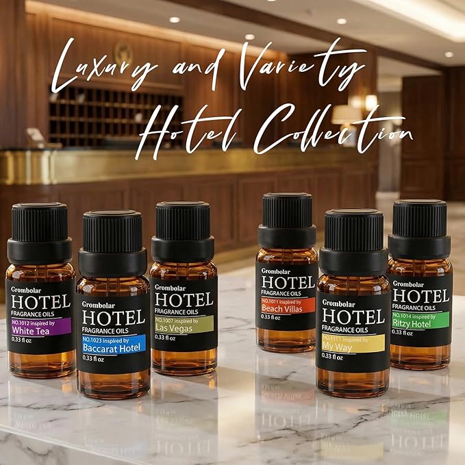 Essential Oils Set-Hotel Collection Diffuser Oil Gift Set,Premium Essential Oil for Diffusers, Home Care, Fragrance, Humidifiers (Hotel-6Pcs Set)