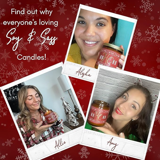 Christmas Candles, Fall Candles, Warm and Cozy' Soy Candle I Berries, Apple & Cinnamon I Infused w/Essential Oils I Warm n Cozy Home Decor I Winter and Holiday Candle I 50Hr Burn I USA Made