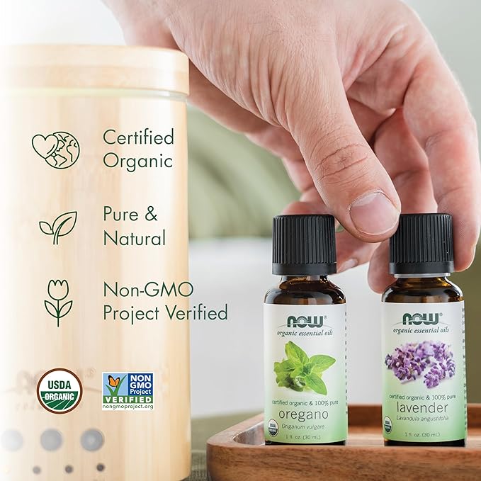 NOW Essential Oils, Organic Bergamot Oil, Sweet Aromatherapy Scent, Cold Pressed, 100% Pure, Vegan, Child Resistant Cap, 1-Ounce