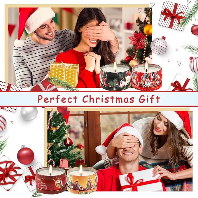 36 Pack Christmas Scented Candles Gift Set 2.5oz Strong Fragrance jar Candles Natural Soy Wax Candles Portable Travel Tin Jar Candles Gifts for Home Scented Decoration Birthday Valentine'sDay